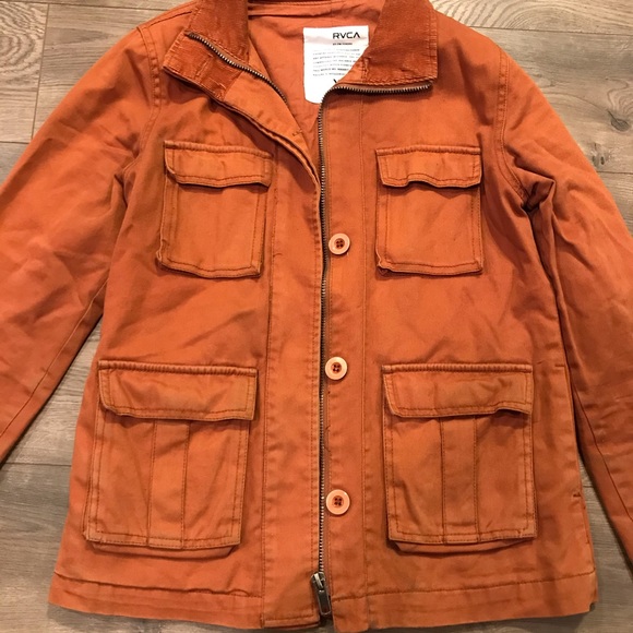 RVCA Rust Military Canvas Jacket - Picture 3 of 14